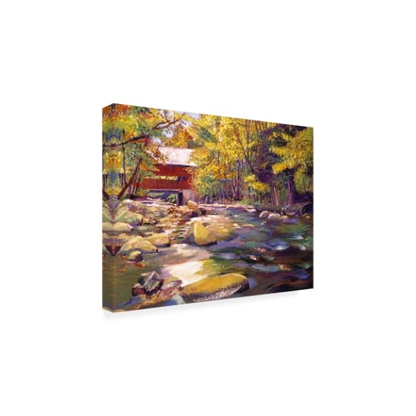 David Lloyd Glover 'Covered Bridge In Vermont Autumn' Canvas Art,18x24